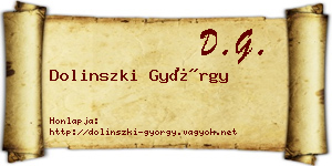 Dolinszki György névjegykártya