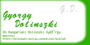 gyorgy dolinszki business card